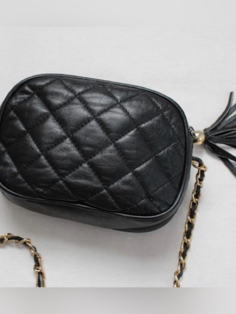 Vintage Y2K Moda International Quilted Genuine Leather Bag